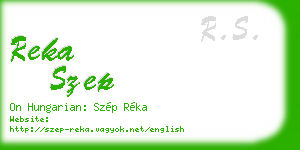 reka szep business card