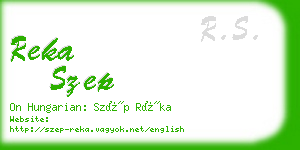 reka szep business card